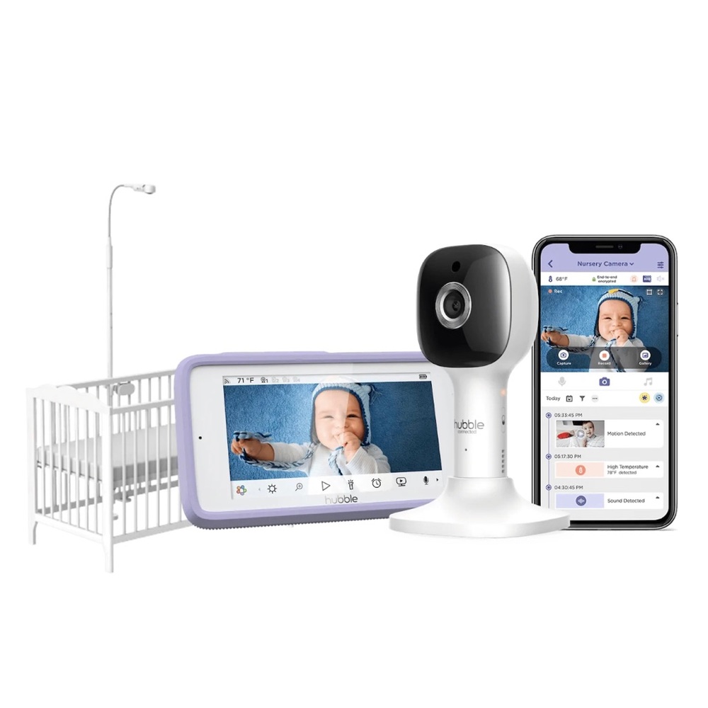 HUBBLE CONNECTED Nursery Pal Crib Edition – Smart Video Baby Monitor with 5"